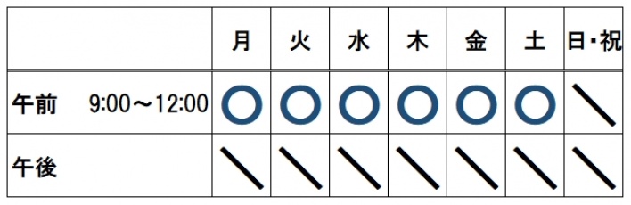 千秋店コンタクト受診可能時間