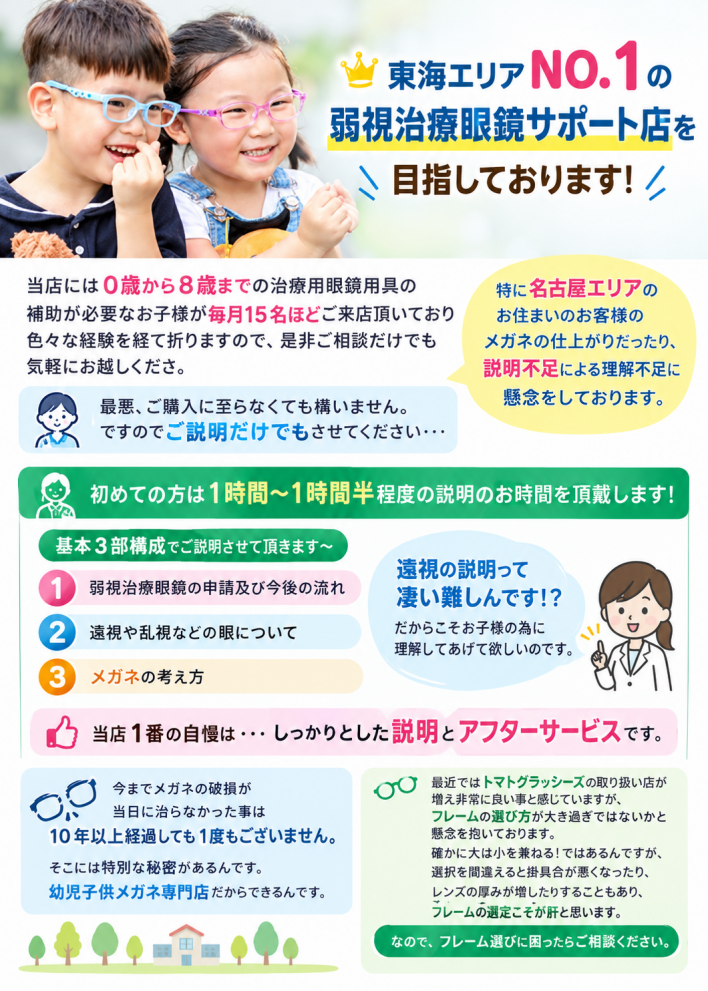 弱視治療眼鏡（トマトグラッシーズ)
