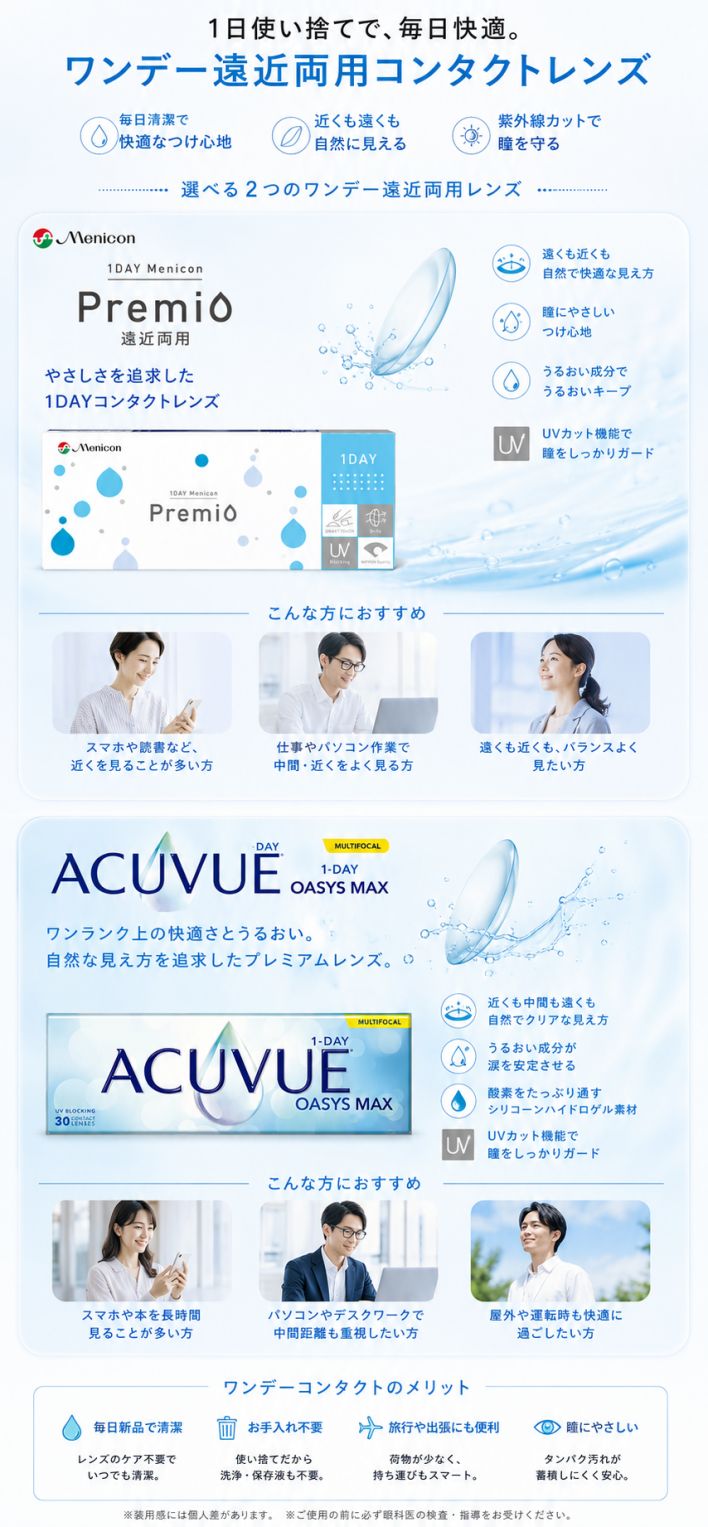 ワンデー遠近