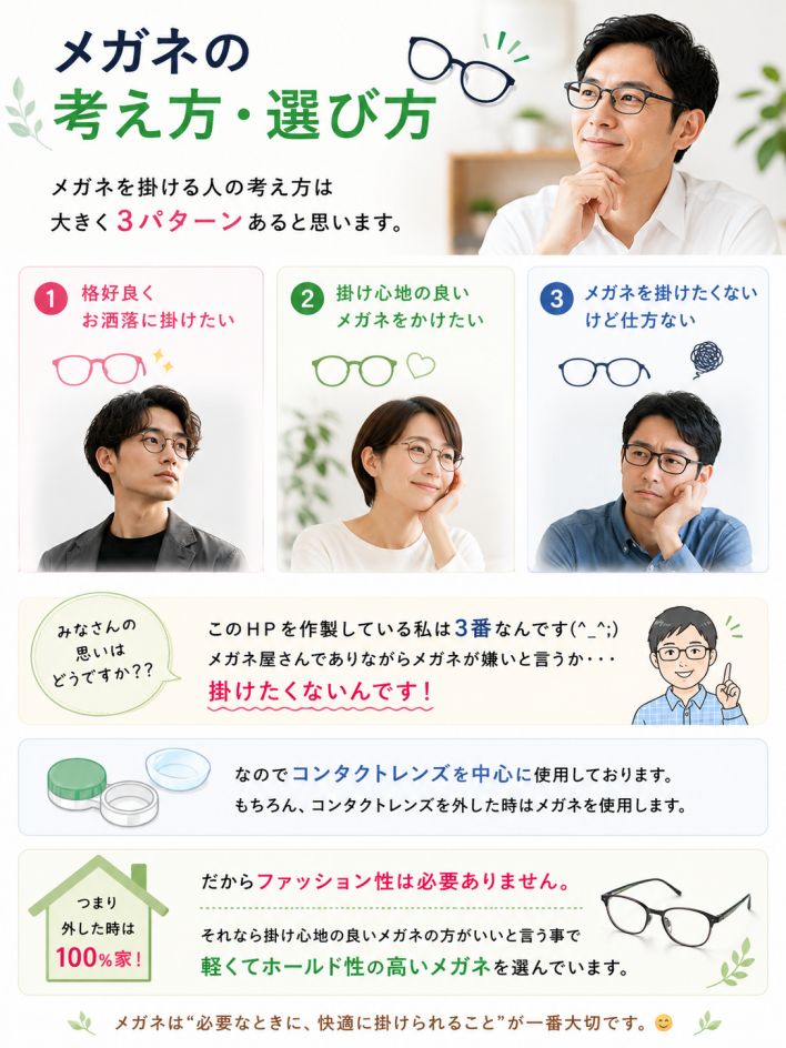 メガネの選び方