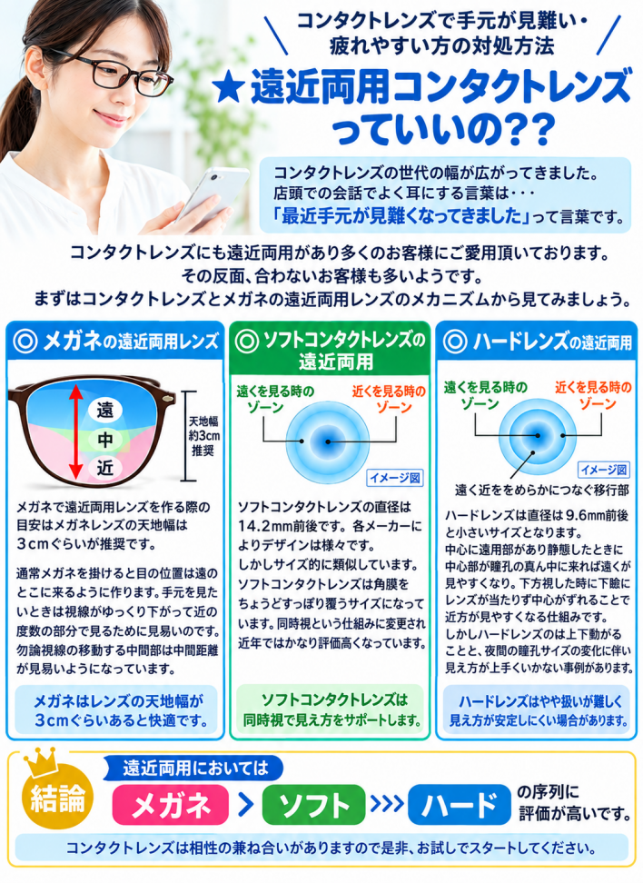 コンタクトと老眼