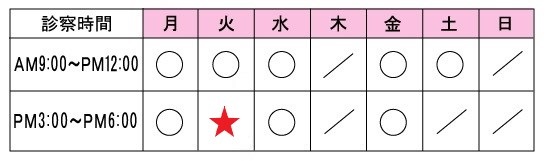 いわくら眼科休診時間